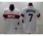 Chicago White Sox #7 Tim Anderson White Pullover Stitched MLB Cool Base Nike Jersey