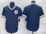 New York Yankees Blank Blue Nike Cooperstown Collection Legend V Neck Jersey