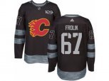 Adidas Calgary Flames #67 Michael Frolik Authentic Black 1917-2017 100th Anniversary NHL Jersey