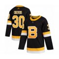 Boston Bruins #30 Gerry Cheevers Authentic Black Alternate Hockey Jersey