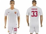 Roma #33 Emerson Away Soccer Club Jersey