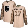 Los Angeles Kings #17 Ilya Kovalchuk Camo Authentic 2017 Veterans Day Stitched NHL Jersey