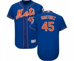 New York Mets #45 Pedro Martinez Royal Blue Alternate Flex Base Authentic Collection Baseball Jersey