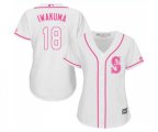 Women's Seattle Mariners #18 Hisashi Iwakuma Authentic White Fashion Cool Base Baseball Jersey
