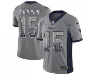 Dallas Cowboys #15 Deonte Thompson Limited Gray Rush Drift Fashion Football Jersey