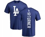 Los Angeles Dodgers #10 Justin Turner Royal Blue Backer T-Shirt