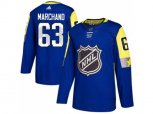 MFen Adidas Boston Bruins #63 Brad Marchand Royal 2018 All-Star Atlantic Division Authentic Stitched NHL Jersey