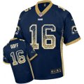 Los Angeles Rams #16 Jared Goff Elite Navy Blue Drift Fashion NFL Jersey