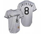 1993 Chicago White Sox #8 Bo Jackson Authentic Grey Throwback Baseball Jersey