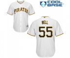 Pittsburgh Pirates #55 Josh Bell Replica White Home Cool Base Baseball Jersey