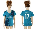 2017-18 Real Madrid 17 LUCAS V. Third Away Women Soccer Jersey