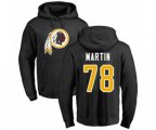 Washington Redskins #78 Wes Martin Black Name & Number Logo Pullover Hoodie