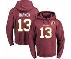 Washington Redskins #13 Kelvin Harmon Red Name & Number Pullover Hoodie