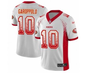 San Francisco 49ers #10 Jimmy Garoppolo Limited White Rush Drift Fashion Football Jersey