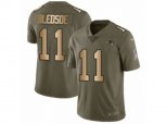 New England Patriots #11 Drew Bledsoe Limited Olive Gold 2017 Salute to Service NFL Jersey