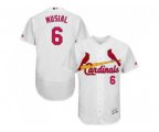St. Louis Cardinals #6 Stan Musial White Flexbase Authentic Collection Stitched Baseball Jersey