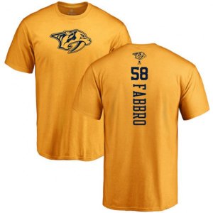 Nashville Predators #58 Dante Fabbro Gold One Color Backer T-Shirt