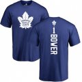 Toronto Maple Leafs #1 Johnny Bower Royal Blue Backer T-Shirt