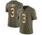 Dallas Cowboys #3 Garrett Gilbert Olive Gold Men's Stitched NFL Limited 2017 Salute To Service Jersey
