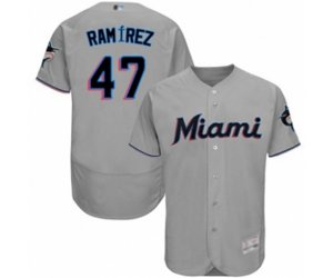 Miami Marlins Harold Ramirez Grey Road Flex Base Authentic Collection Baseball Player Jersey