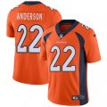 Denver Broncos #22 C.J. Anderson Orange Team Color Vapor Untouchable Limited Player NFL Jersey