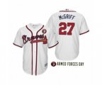 2019 Armed Forces Day Fred McGriff Atlanta Braves White Jersey