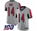 Atlanta Falcons #14 Justin Hardy Limited Silver Inverted Legend 100th Season Football Jersey