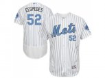 New York Mets #52 Yoenis Cespedes White(Blue Strip) Flexbase Authentic Collection Stitched Baseball Jersey