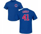 MLB Nike Chicago Cubs #41 John Lackey Royal Blue Name & Number T-Shirt