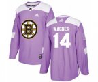 Adidas Boston Bruins #14 Chris Wagner Authentic Purple Fights Cancer Practice NHL Jersey