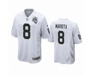 Las Vegas Raiders #8 Marcus Mariota White 2020 Inaugural Season Game Jersey