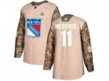 Adidas New York Rangers #11 Mark Messier Camo Authentic 2017 Veterans Day Stitched NHL Jersey
