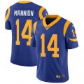 Los Angeles Rams #14 Sean Mannion Royal Blue Alternate Vapor Untouchable Limited Player NFL Jersey
