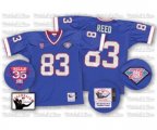 Buffalo Bills #83 Andre Reed Royal Blue 35th Anniversary Patch Authentic Throwback Football Jersey