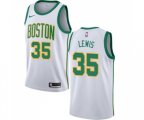 Boston Celtics #35 Reggie Lewis Swingman White Basketball Jersey - City Edition