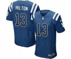 Indianapolis Colts #13 T.Y. Hilton Elite Royal Blue Home Drift Fashion Football Jersey