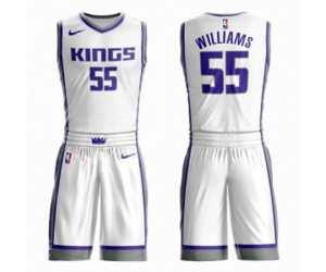 Sacramento Kings #55 Jason Williams Swingman White Basketball Suit Jersey - Association Edition