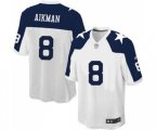 Dallas Cowboys #8 Troy Aikman Game White Throwback Alternate Football Jersey