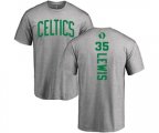 Boston Celtics #35 Reggie Lewis Ash Backer T-Shirt
