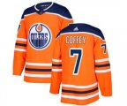 Edmonton Oilers #7 Paul Coffey Premier Orange Home NHL Jersey