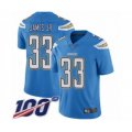 Los Angeles Chargers #33 Derwin James Electric Blue Alternate Vapor Untouchable Limited Player 100th Season Football Jersey