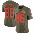 Cleveland Browns #86 Randall Telfer Limited Olive 2017 Salute to Service NFL Jersey