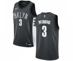 Brooklyn Nets #3 Drazen Petrovic Authentic Gray Basketball Jersey Statement Edition
