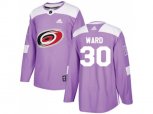 Carolina Hurricanes #30 Cam Ward Purple Authentic Fights Cancer Stitched NHL Jersey