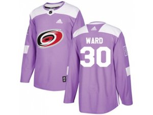 Carolina Hurricanes #30 Cam Ward Purple Authentic Fights Cancer Stitched NHL Jersey
