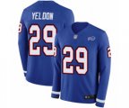 Buffalo Bills #29 T.J. Yeldon Limited Royal Blue Therma Long Sleeve Football Jersey
