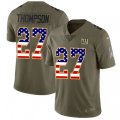 New York Giants #27 Darian Thompson Limited Olive USA Flag 2017 Salute to Service NFL Jersey
