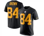 Pittsburgh Steelers #84 Antonio Brown Black Rush Pride Name & Number T-Shirt