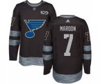 Adidas St. Louis Blues #7 Patrick Maroon Authentic Black 1917-2017 100th Anniversary NHL Jersey