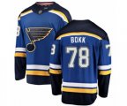 St. Louis Blues #78 Dominik Bokk Fanatics Branded Royal Blue Home Breakaway NHL Jersey